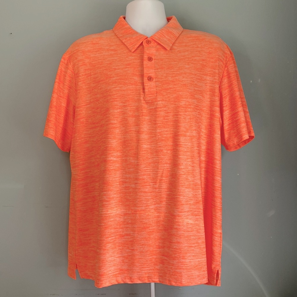 Collared Golf shirt orange salmon quick dry men’s XL